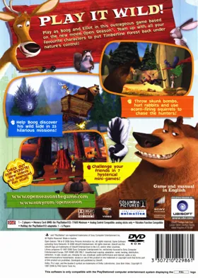 Open Season box cover back